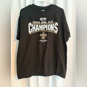 Team Apparel(L)-NFL Super Bowl XLIV Champions Black Tee